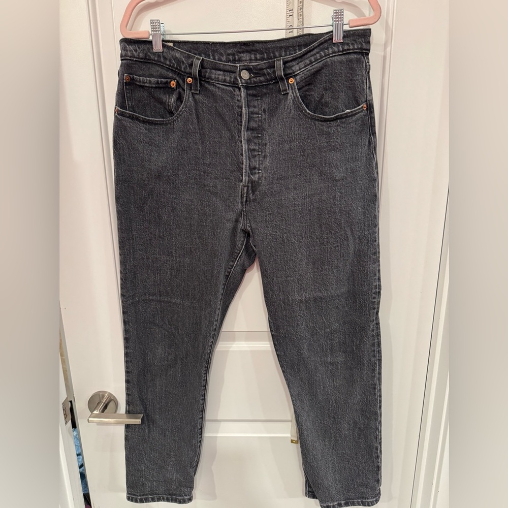 Levi's Black Denim 501 Jeans w31 L26